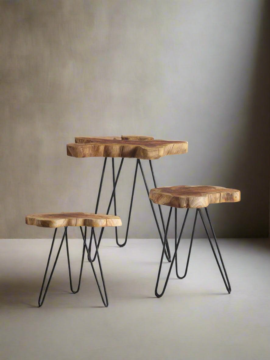 Rustic Trio Nesting Table Set of 3 - TESU