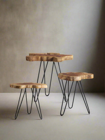 Rustic Trio Nesting Table Set of 3 - TESU