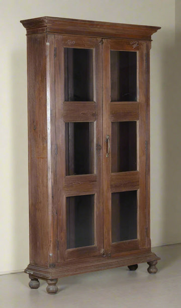 Rustic Wooden Display Cabinet