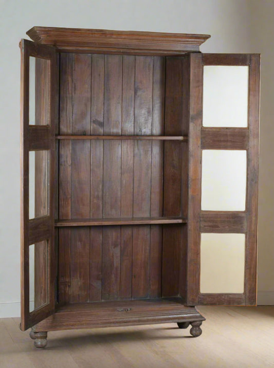 Rustic Wooden Display Cabinet