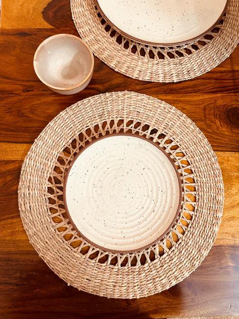 Seagrass Cut Work Placemats - Set of 4 - TESU