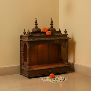 Saarang Mandir is a handcrafted wooden temple, lovingly built from premium teak wood,