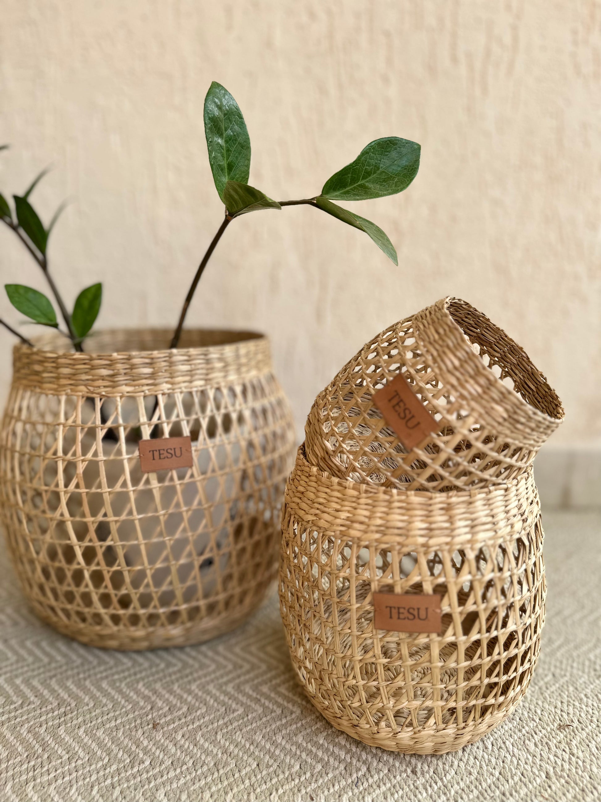 Enhance your Dream Home with our curated selection of premium Home Décor items. Seagrass Plant Holder are perfect for decorating your home, living room decor, bedroom interior touches, beautiful cover pots and much more. Hand-woven by our artisans from sustainable Sea grass these storage baskets are great for storing and have high aesthetic appeal. TESU