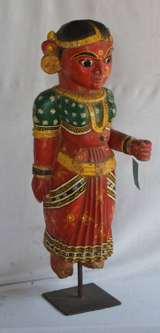  This unique piece draws inspiration from traditional Indian folk art and temple architecture, symbolizing strength, grace, and protection. 