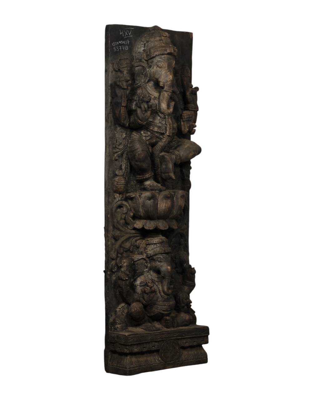 A rare twin depiction, representing dual blessings: one for the physical world (lower form) and one for spiritual upliftment (upper form)