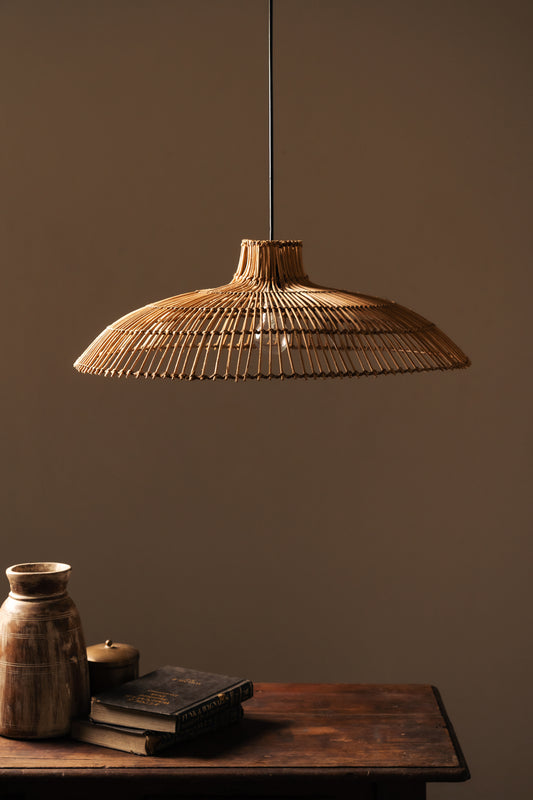 Sunshade Rattan Pendant Lampshade - TESU