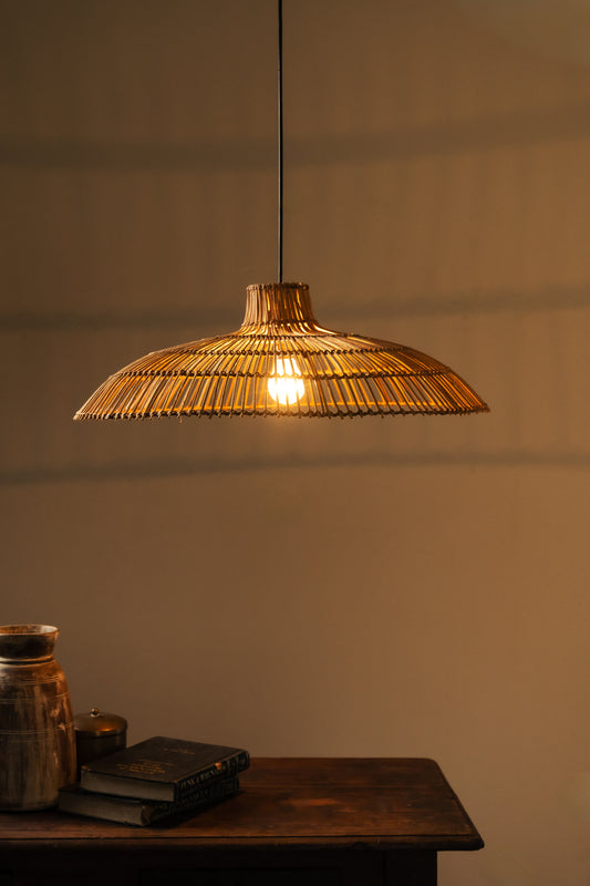 Sunshade Rattan Pendant Lampshade - TESU