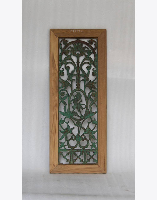  Wooden Iron Jali Panel: A Blend of Elegance and Durability The wooden iron jali panel is a striking combination of elegance and durability, featuring a beautifully crafted wooden frame paired with intricate iron latticework. The wooden frame, made from high-quality hardwoods, showcases rich grain patterns and a warm, natural finish. The iron jali, or lattice, is meticulously designed with elaborate patterns, from geometric shapes to intricate floral motifs, demonstrating exceptional craftsmanship.