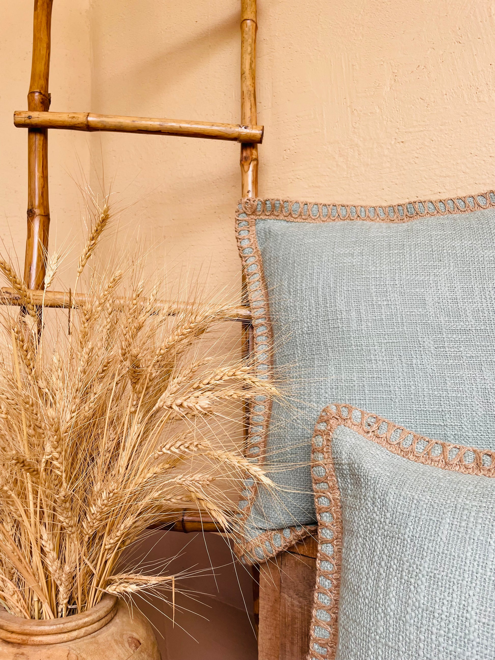 Jute Cotton Knitted Cushion Covers - TESU