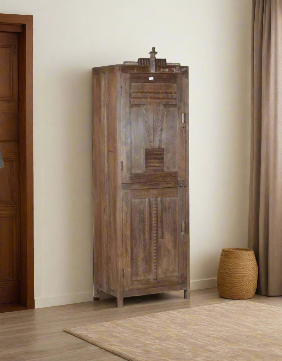 Teak Wood Handcarved Almirah - TESU