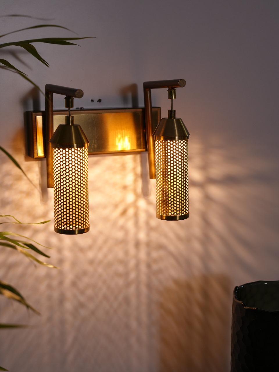 Metal Jali Twin Wall Light - TESU