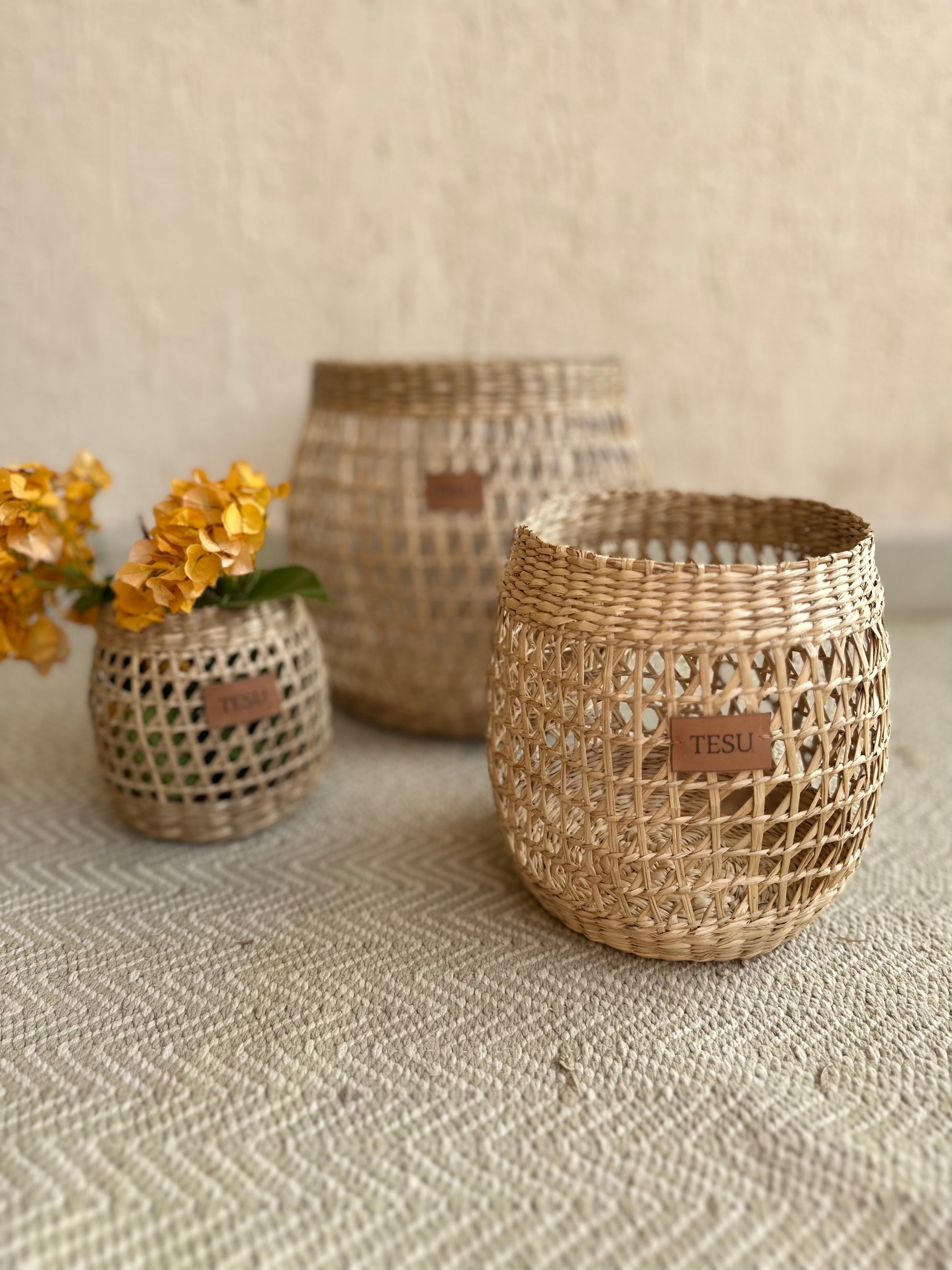 Enhance your Dream Home with our curated selection of premium Home Décor items. Seagrass Plant Holder are perfect for decorating your home, living room decor, bedroom interior touches, beautiful cover pots and much more. Hand-woven by our artisans from sustainable Sea grass these storage baskets are great for storing and have high aesthetic appeal. TESU