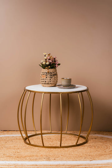 The Luxe Marble Accent Table