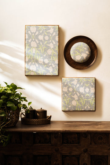 Threaded Treasures Wood and Fabric Wall Decor - Set of 3
