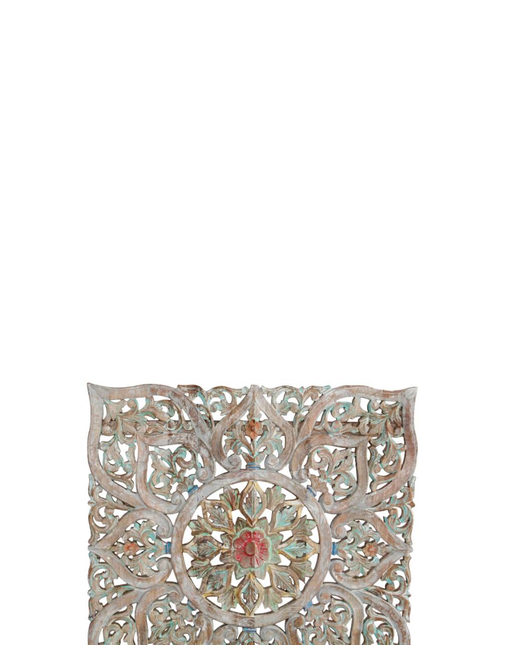 enlightenment, and eternity. The surrounding delicate vines and leaves exude an aura of grace and harmony, making this piece a timeless treasure for any space.