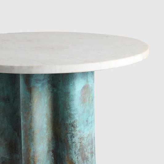 Turquoise Aluminium Marble Table - TESU