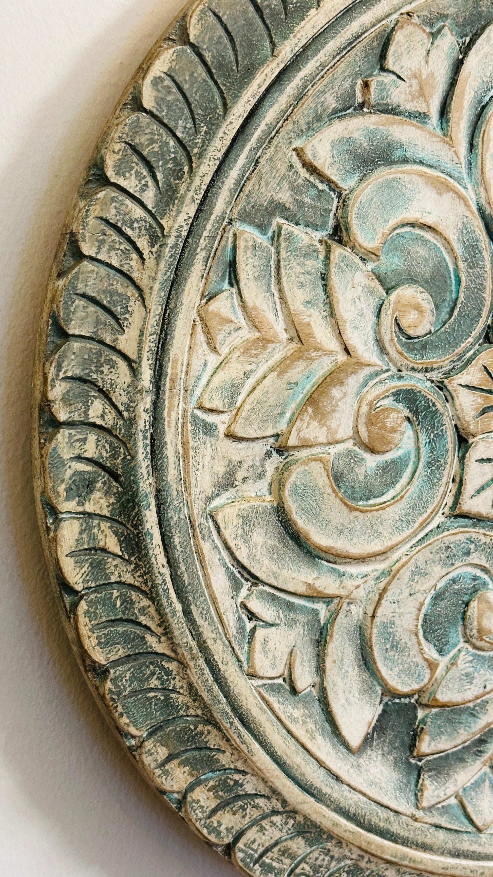 Turquoise Carved Wall Decor - TESU