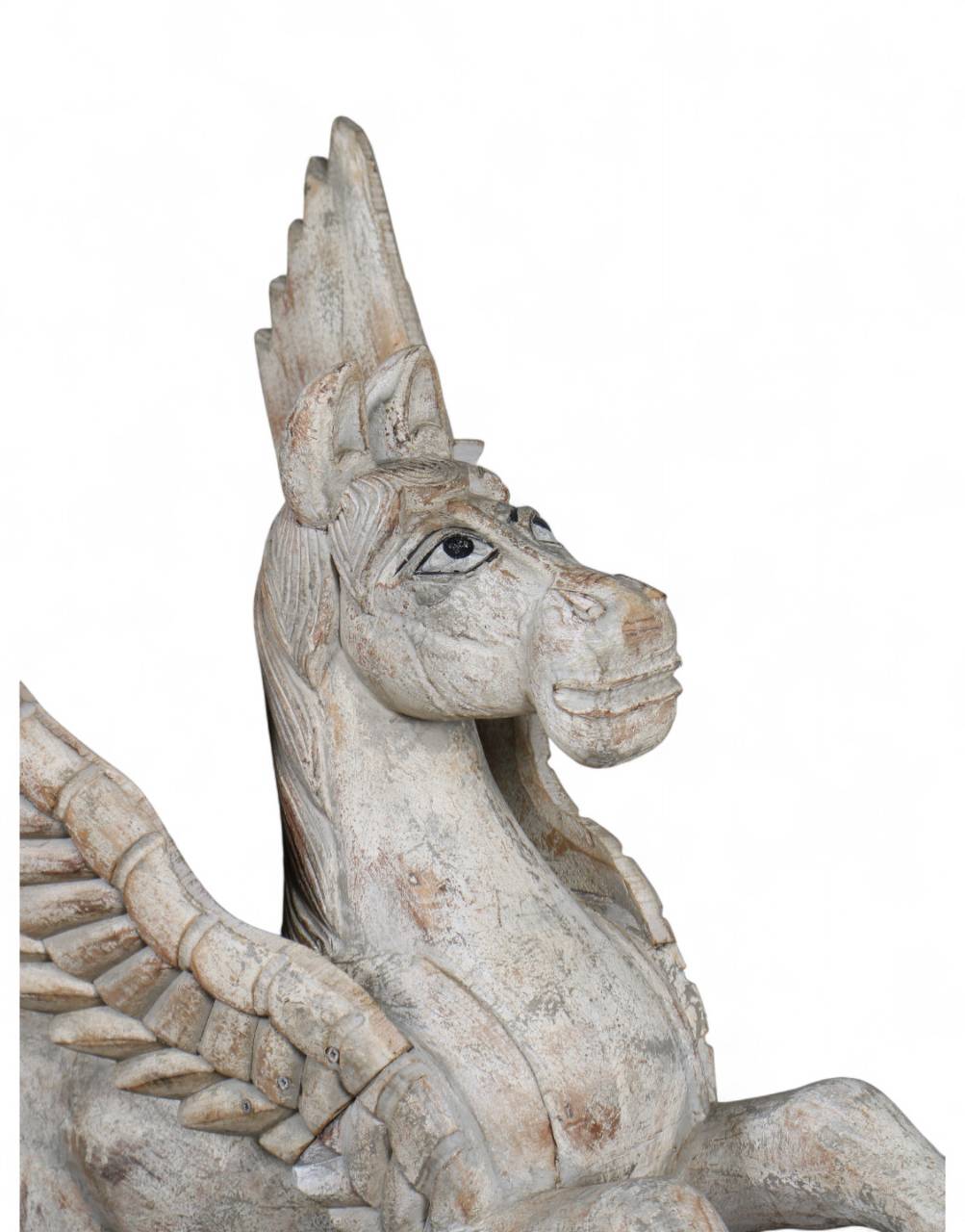 Udan Ashwa Handcrafted Sculpture depicting a stylized flying horse, crafted with fine detailing and artistic form, symbolizing movement, freedom, and traditional craftsmanship in a refined decorative finish.