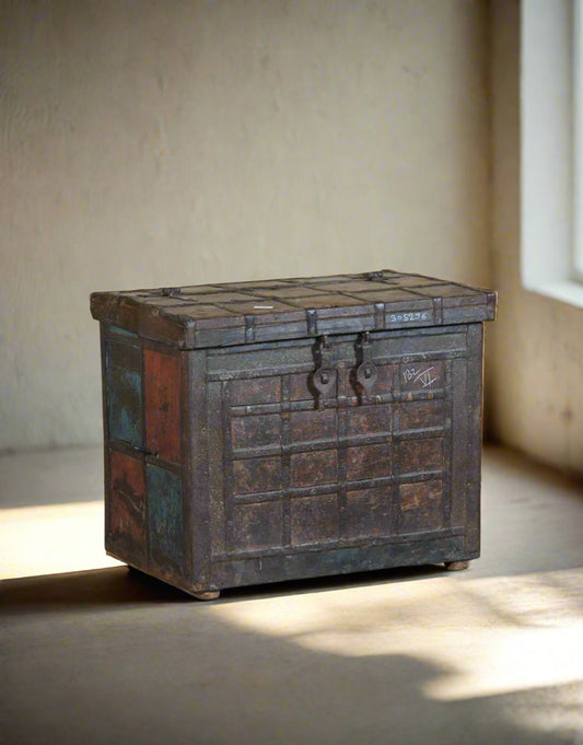 Vinatge Iron-Wooden Storage Chest - TESU