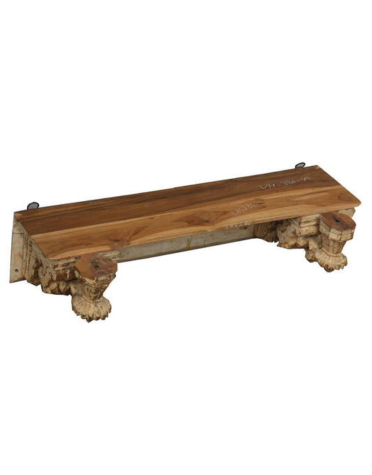 Rustic Haven Wooden Wall Shelf - TESU