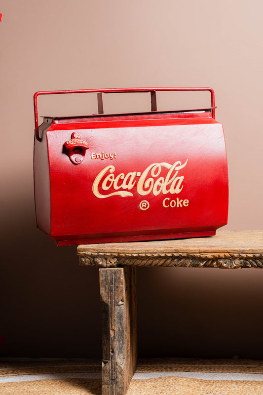 This stunning vintage-style Coca-Cola box is the perfect blend of nostalgia and utility. 