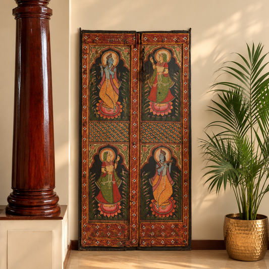 Striking black background with vibrant orange, gold, and multicolor detailing