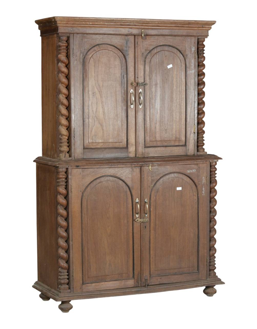 Wooden cabinet with intricate carvings 