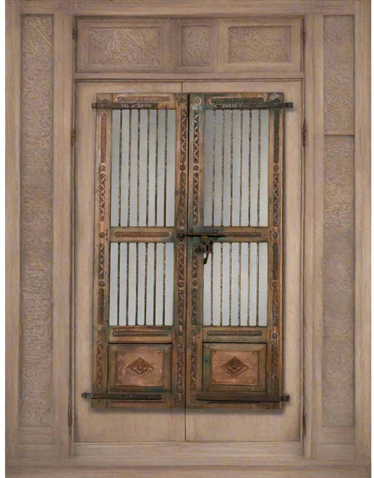 Wooden Iron Bar Door - TESU