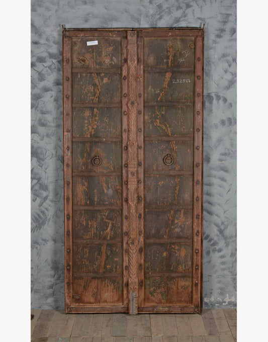 Elevate your home decor with our Wooden Door Panel featuring exquisite iron work and crafted from premium Teak Wood. 