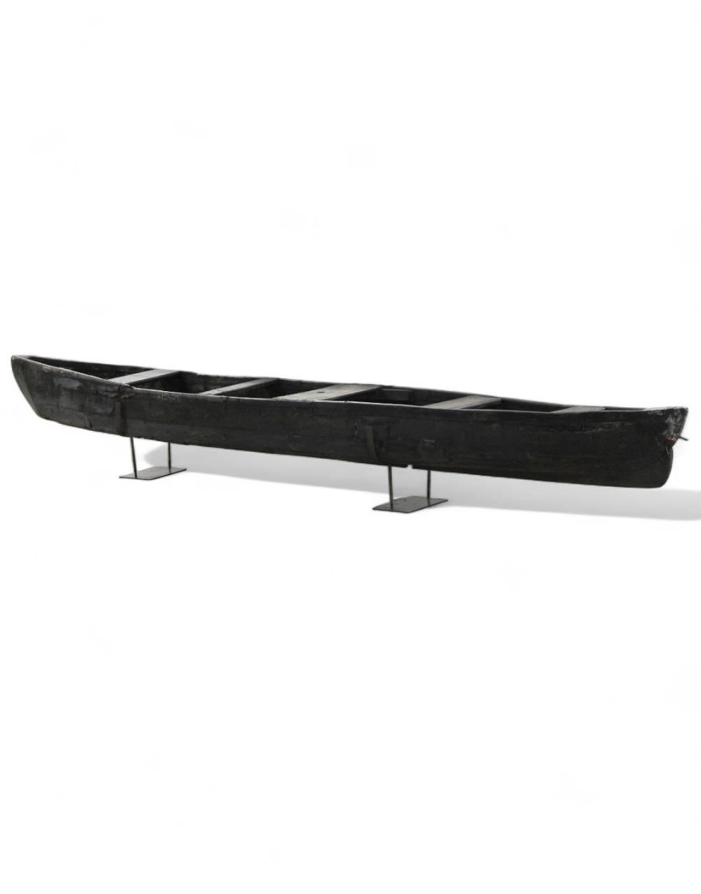 Wooden Boat on Iron Stand - TESU