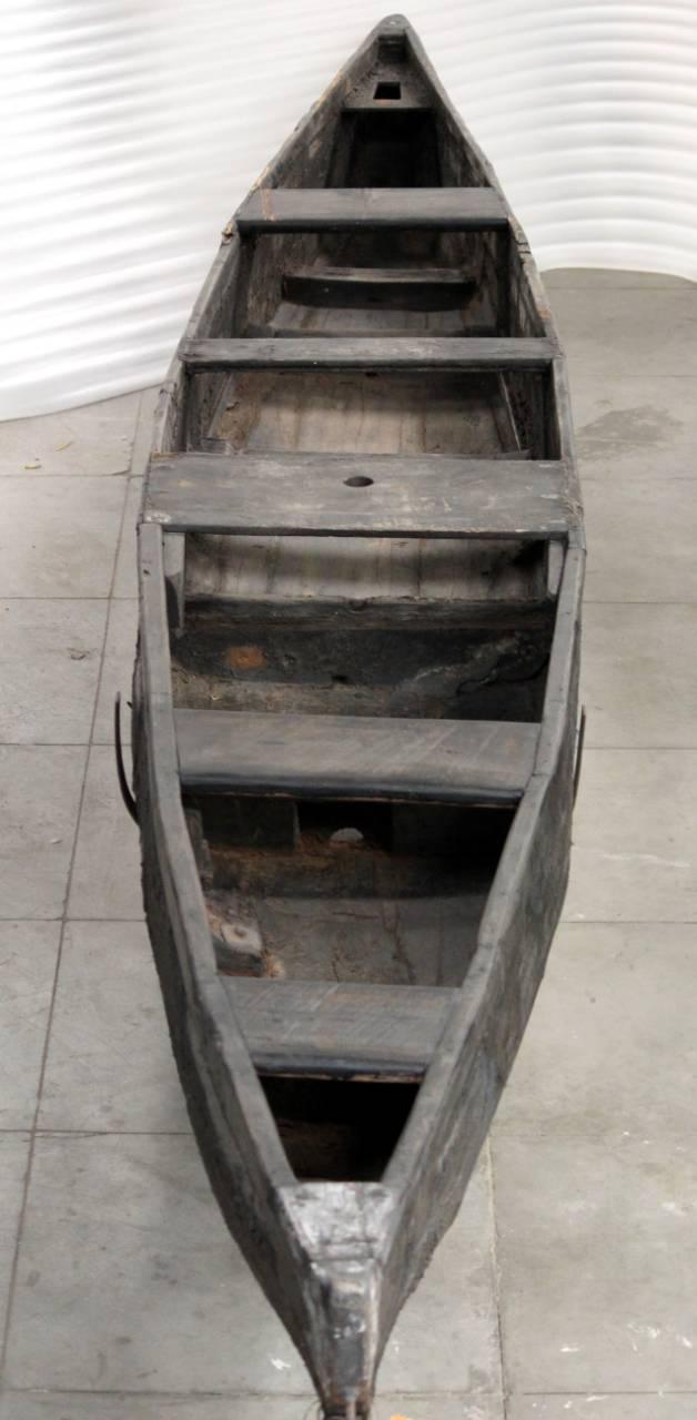 Wooden Boat on Iron Stand - TESU