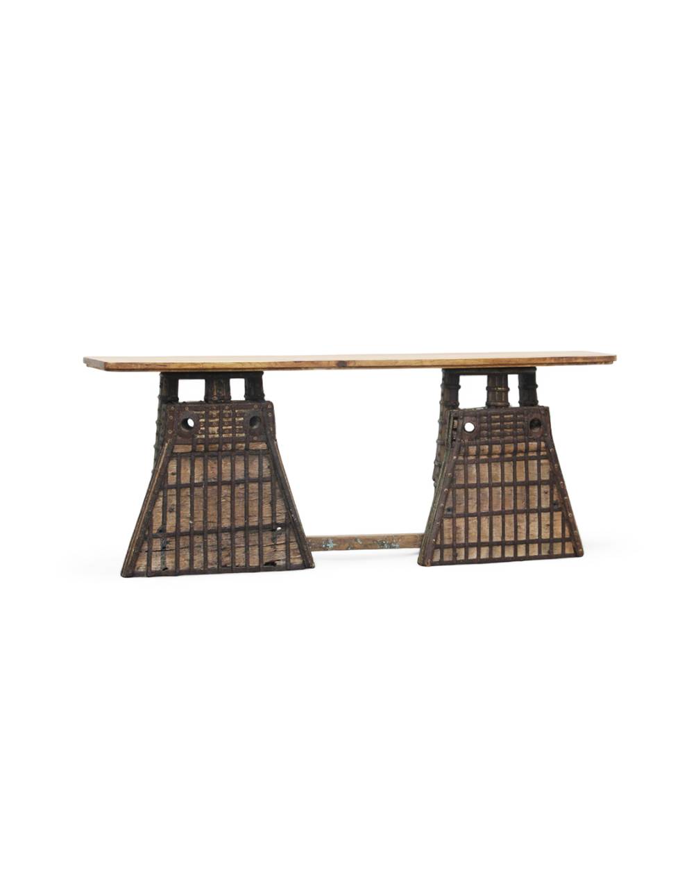 Wooden Cart Console Table - TESU