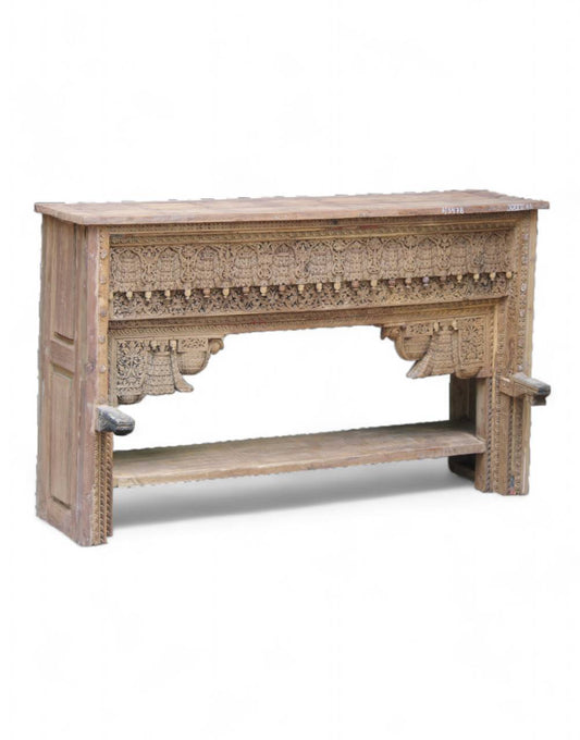 Wooden Carved Console Table - TESU