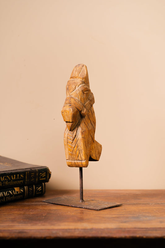Wooden Horse on Iron Stand - Design 5 - TESU