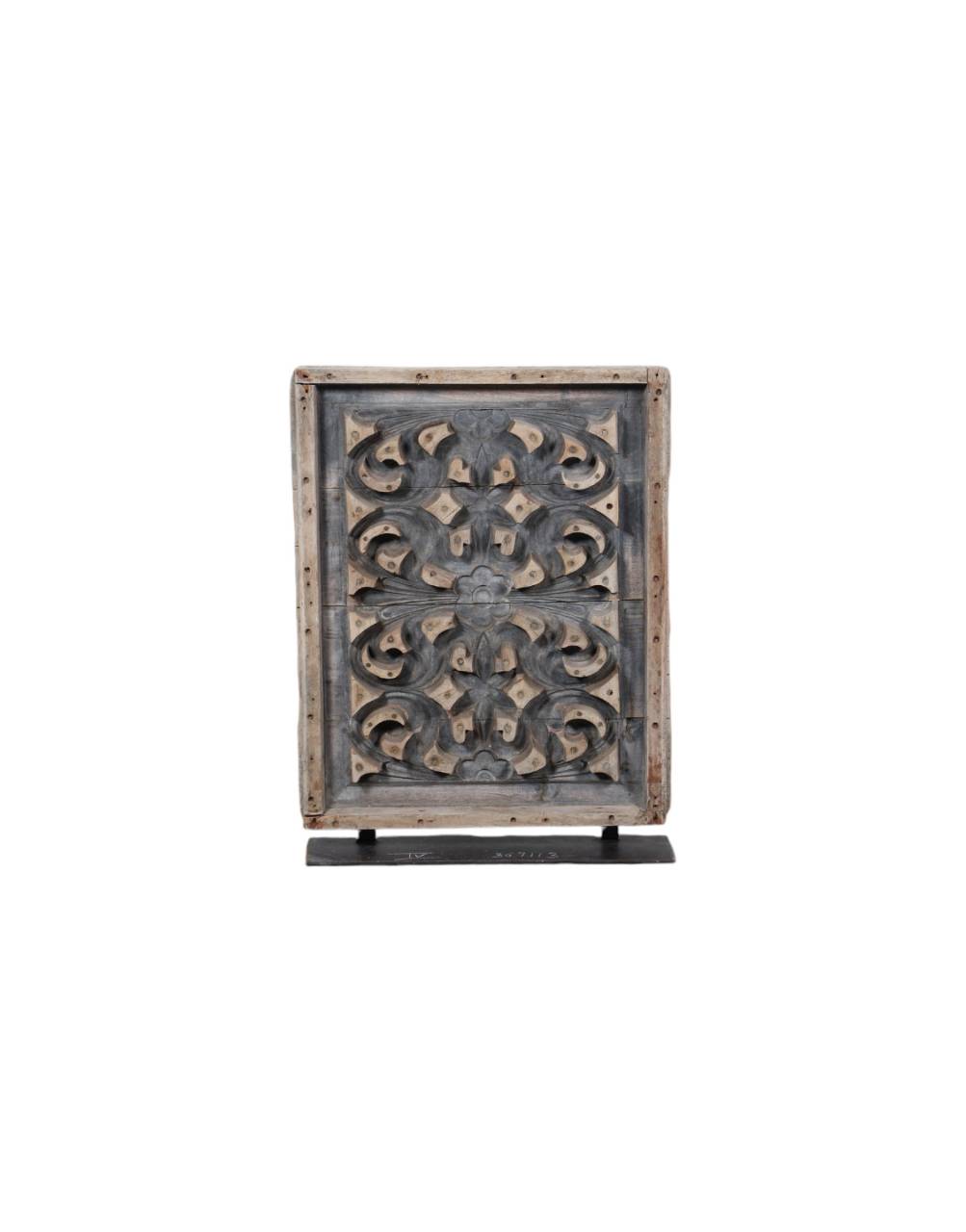 The sturdy iron stand adds a touch of industrial luxury. Enhance your space with this exclusive, tasteful addition.