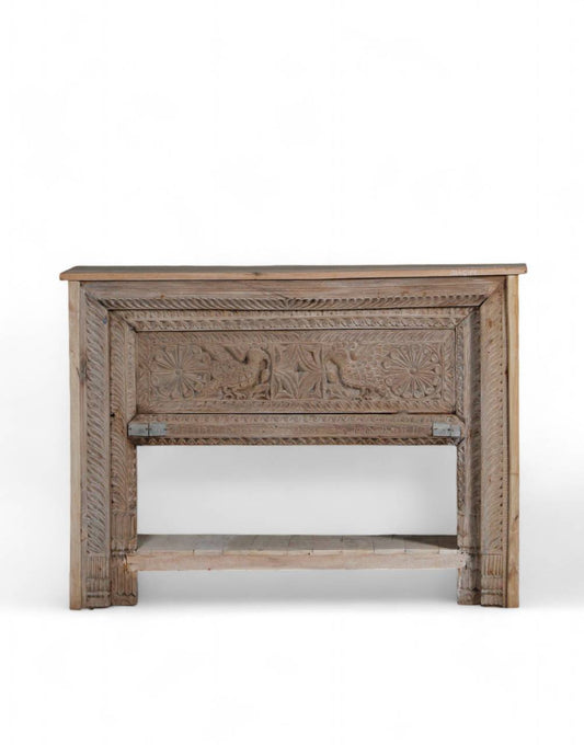 Wooden Console Table - Hand Carved - TESU