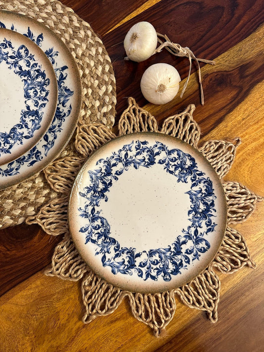 Alacati Printed Ceramic Dinner Set - 8 pieces - TesuServeware