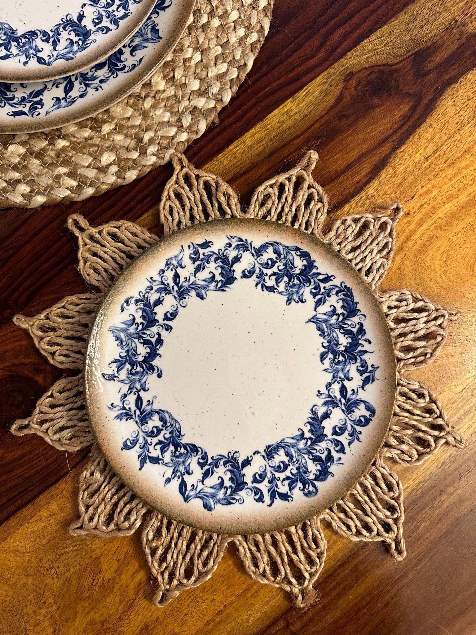 Alacati Printed Ceramic Dinner Set - 8 pieces - TesuServeware
