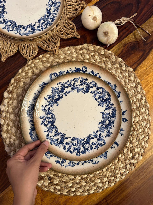 Alacati Printed Ceramic Dinner Set - 8 pieces - TesuServeware