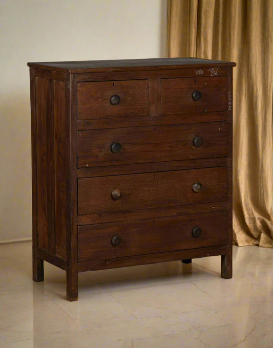 Antique 5 Drawer Chest Cabinet - TESU