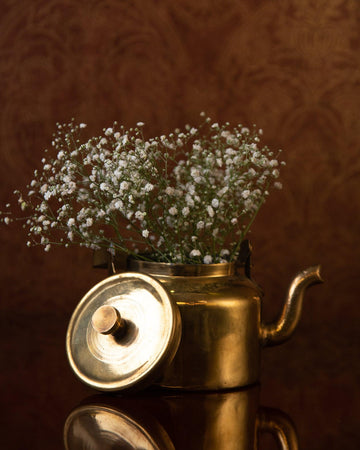 Antique Brass Kettle Vase - TesuHome Decor
