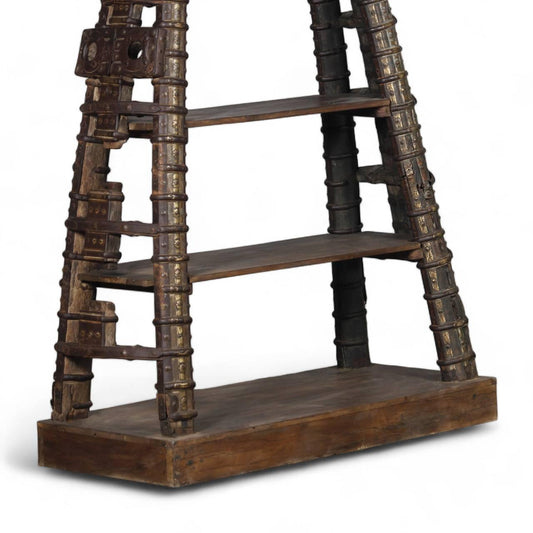 Antique Brass Wooden Rack - TesuWooden Rack