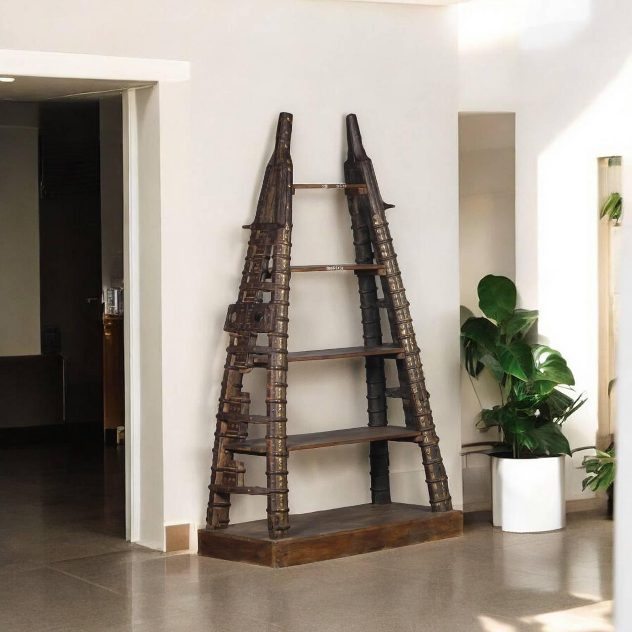 Antique Brass Wooden Rack - TesuWooden Rack