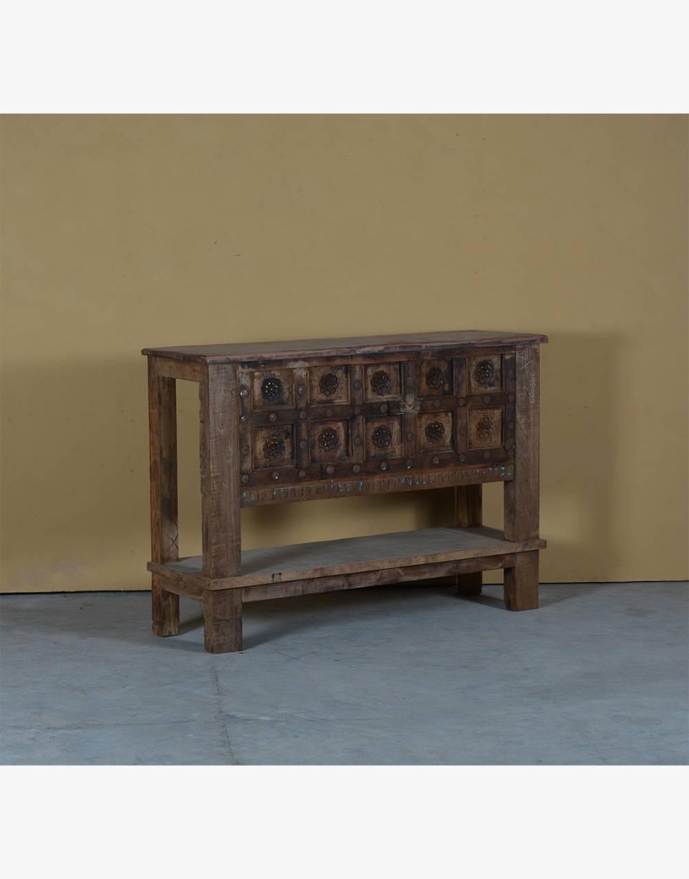 Antique Carved Floral Console - TesuConsole Table