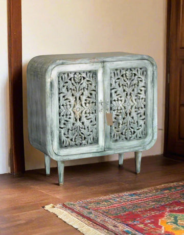 Antique Grace Mango Wood Cabinet - TesuCabinets & Storage