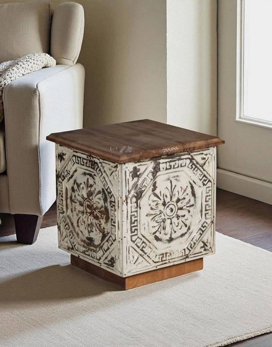 Antique Style Wooden Side Table - TesuSide Table