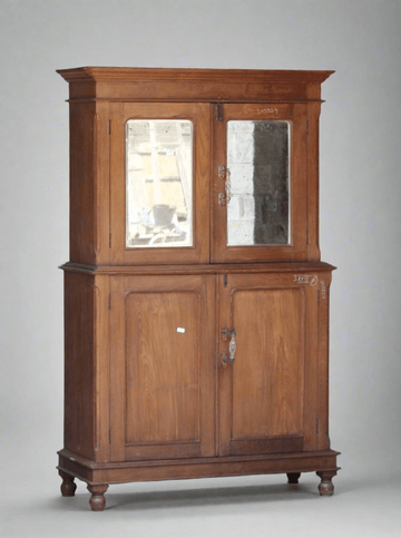 Antique Wooden Almirah with Mirror and Drawer - TesuCabinets & Storage