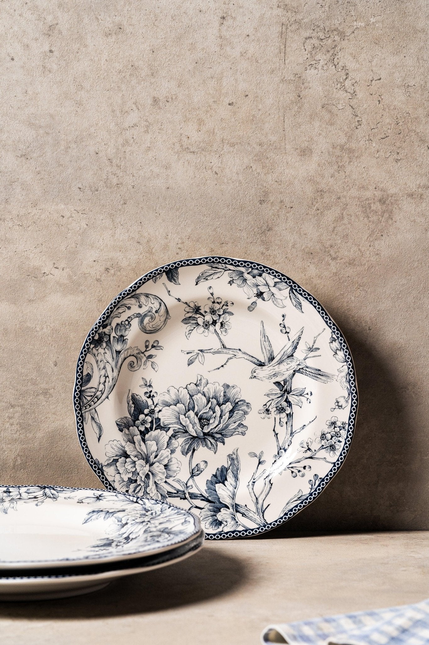 Arezzo Dinner Set - White and Blue - TesuHome & Kitchen