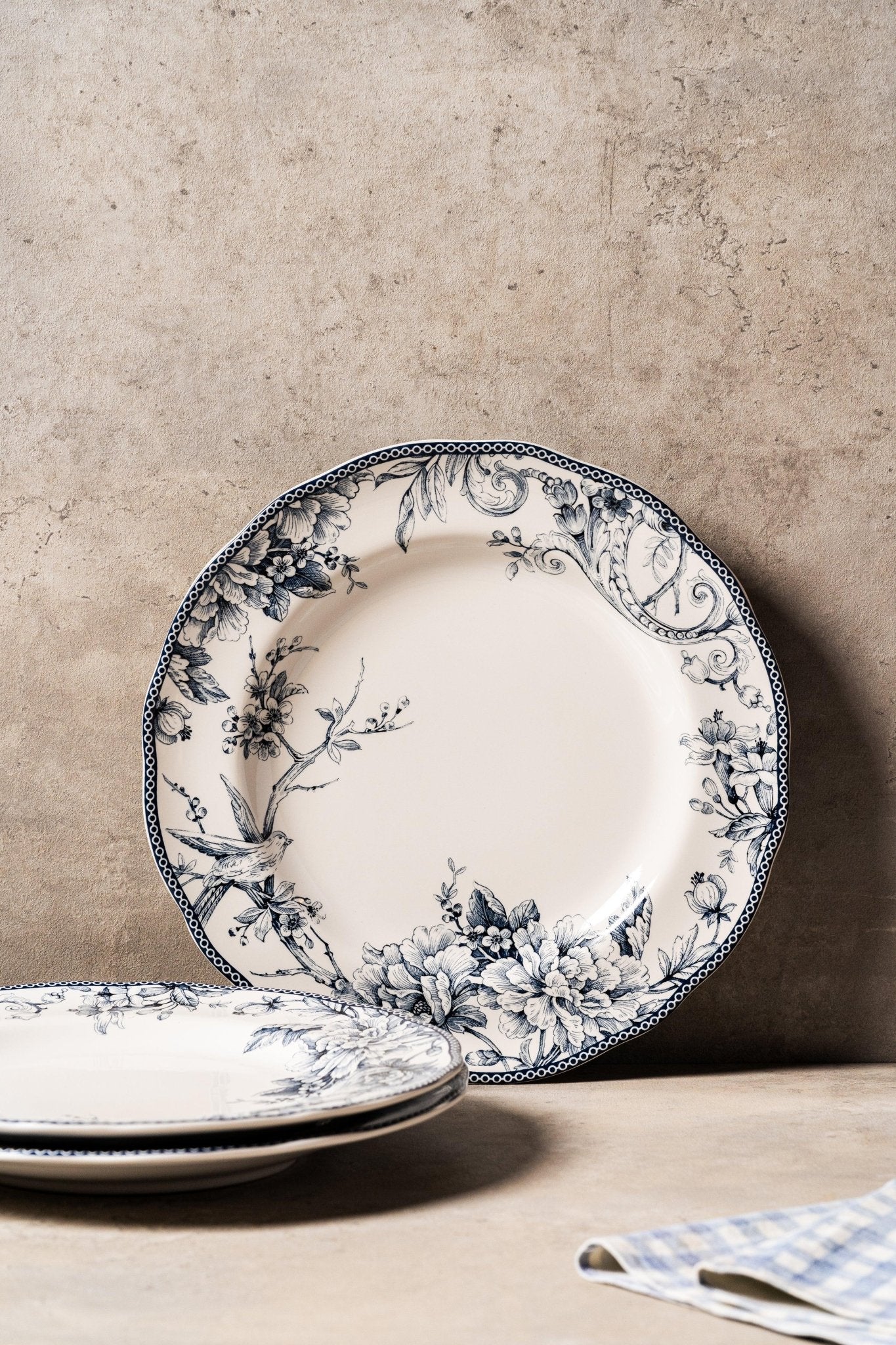Arezzo Dinner Set - White and Blue - TesuHome & Kitchen