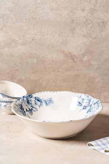 Arezzo Pasta Bowl - Blue and White - TesuHome & Kitchen